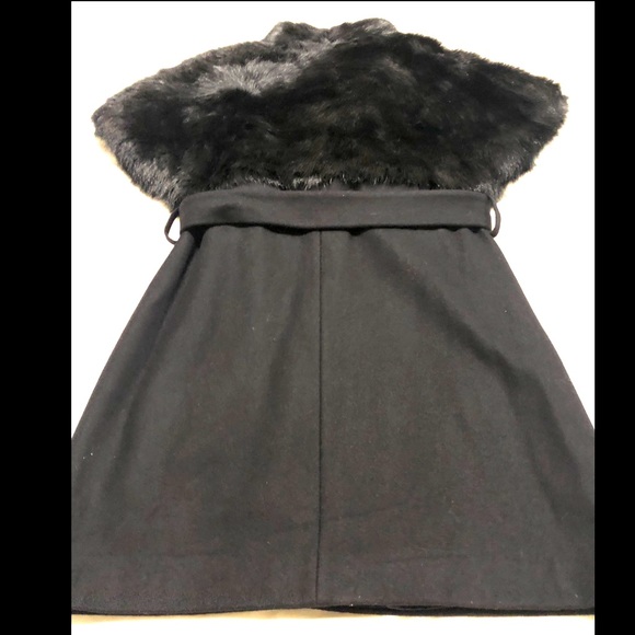 Guess faux Fur Coat/vest Sleeveless Black. Size 4. - Picture 7 of 13